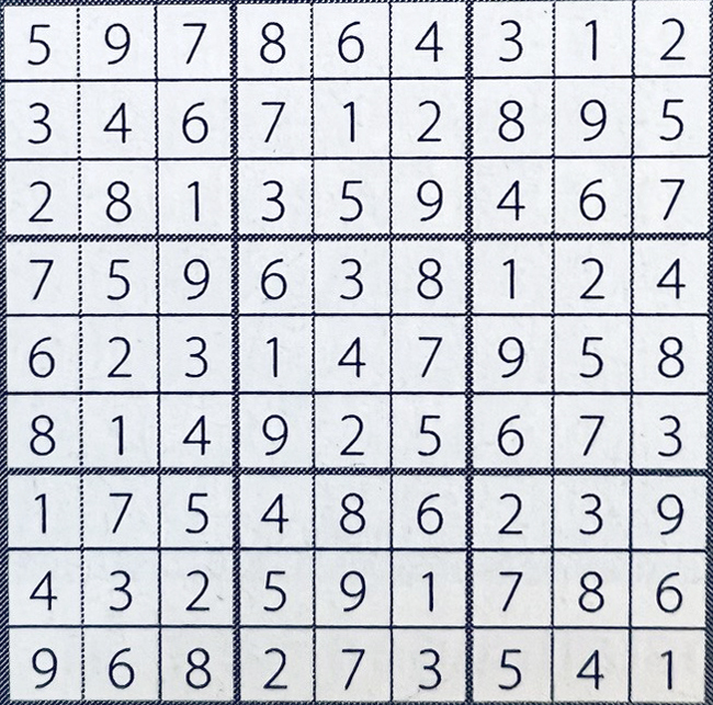 Sudoku Lösung Mai 2024